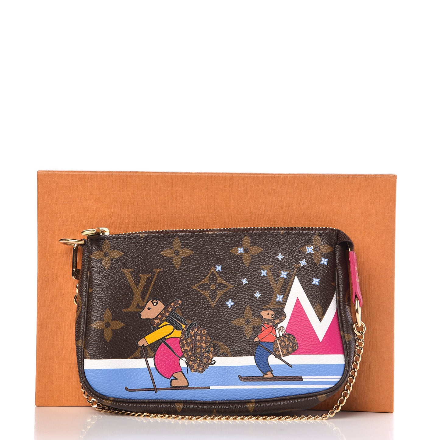 Monogram 2018 Christmas Animation Mini Bears Pochette Accessories