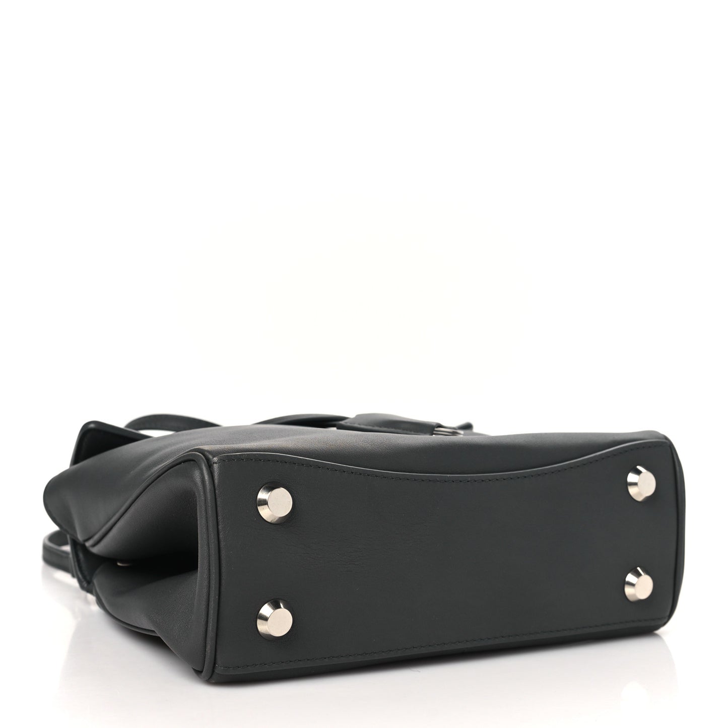 Natural Smooth Calfskin Mini Rodeo Top Handle Handbag Grey