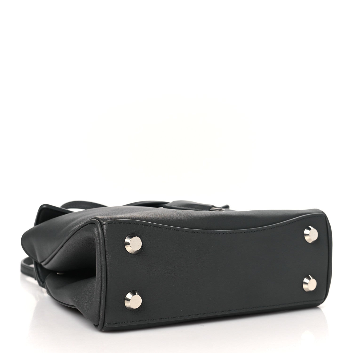 Balenciaga Natural Smooth Calfskin Mini Rodeo Top Handle Handbag Grey 4 of 10