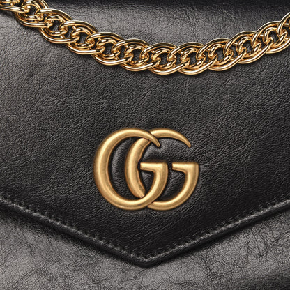 Gucci Calfskin Diagonal GG Medium Thiara Double Envelope Shoulder Bag Emerald Green Black 12 of 12