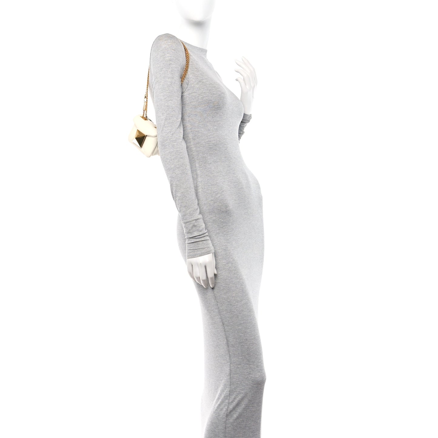 Nappa Micro One Stud Chain Bag Ivory