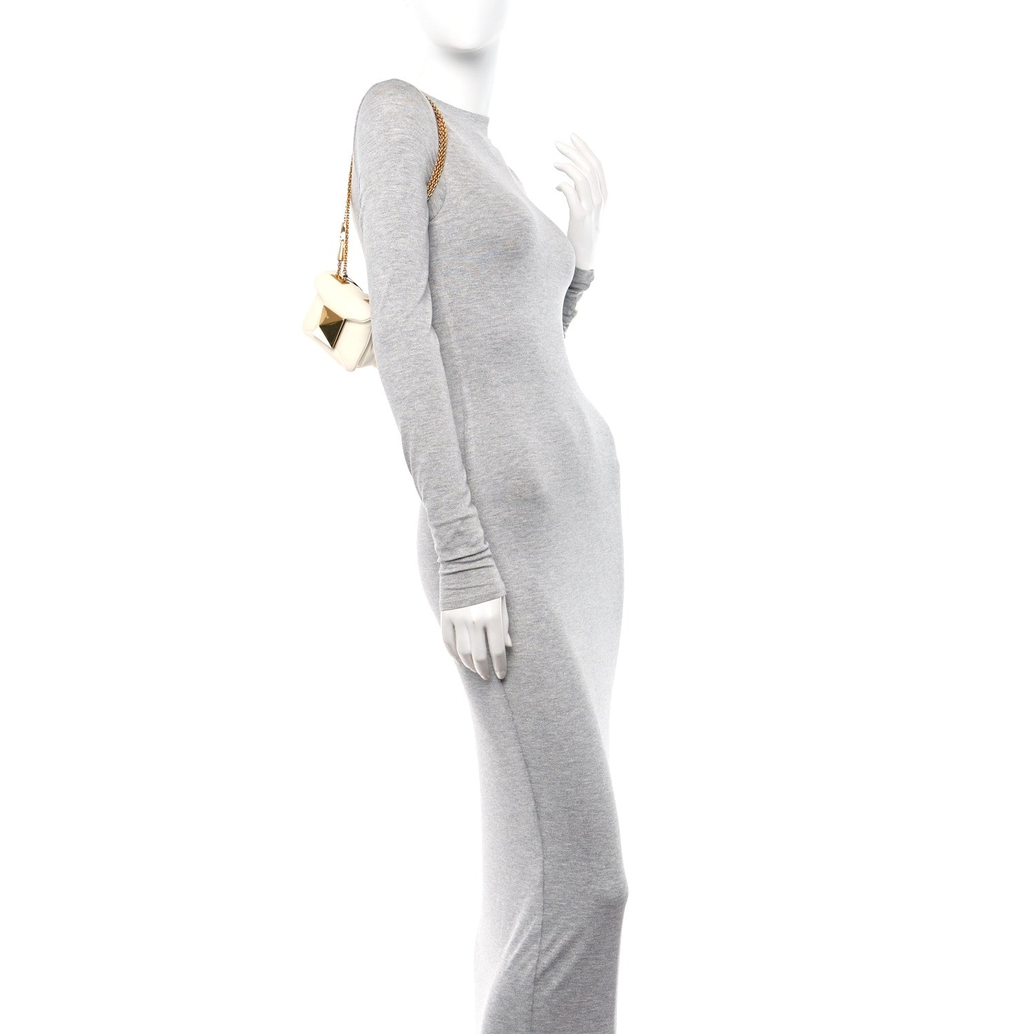 Valentino Garavani Nappa Micro One Stud Chain Bag Ivory 2 of 8
