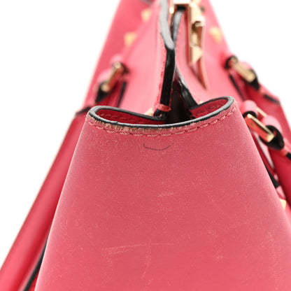 Valentino Garavani Vitello Small Rockstud Double Handle Tote Framboise 31 of 33