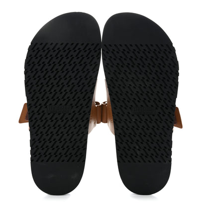 Hermes Calfskin Mens Chypre Sandals 40.5 Naturel 5 of 8
