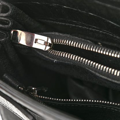 Saint Laurent Calfskin Crocodile Embossed Small Sac de Jour Black 14 of 14