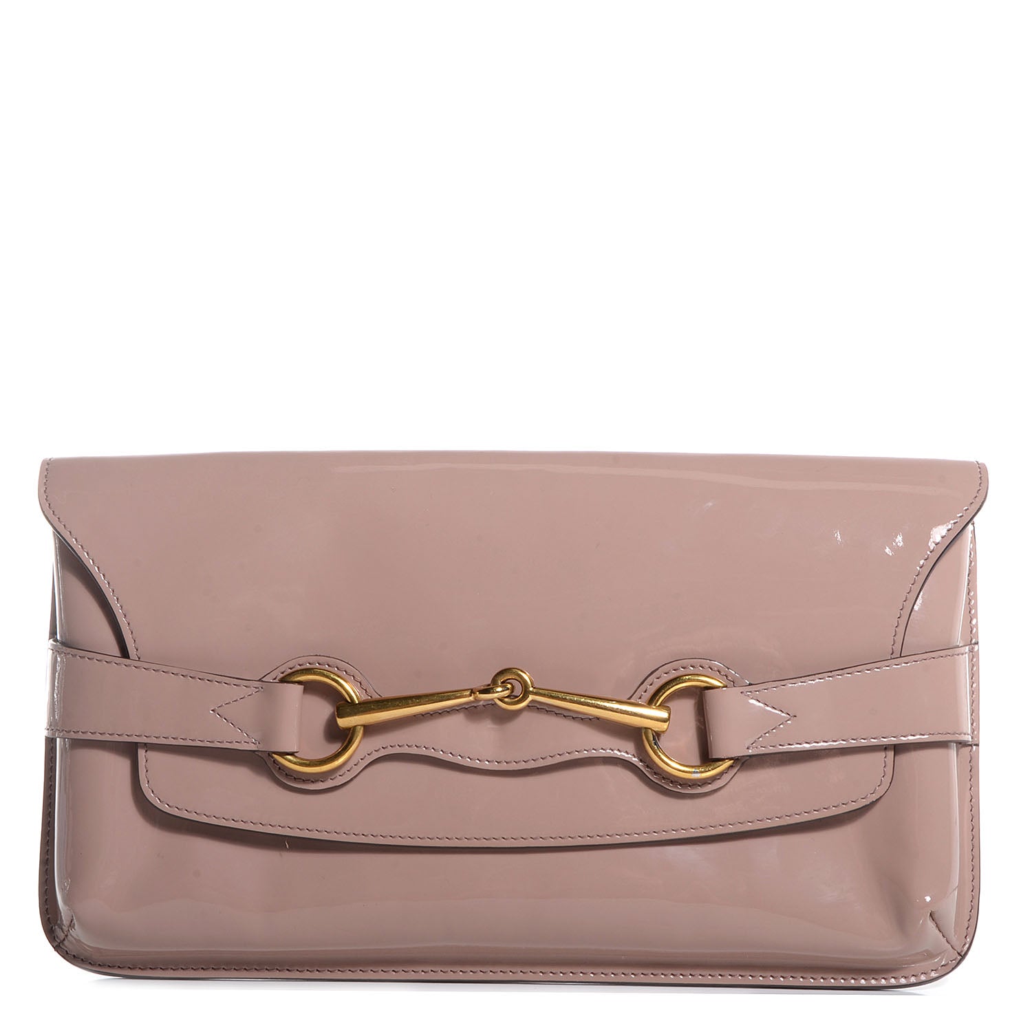 Gucci Patent Large Bright Bit Clutch Dark Cipria 1 of 7