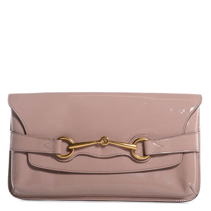 Gucci Patent Large Bright Bit Clutch Dark Cipria 1 of 7