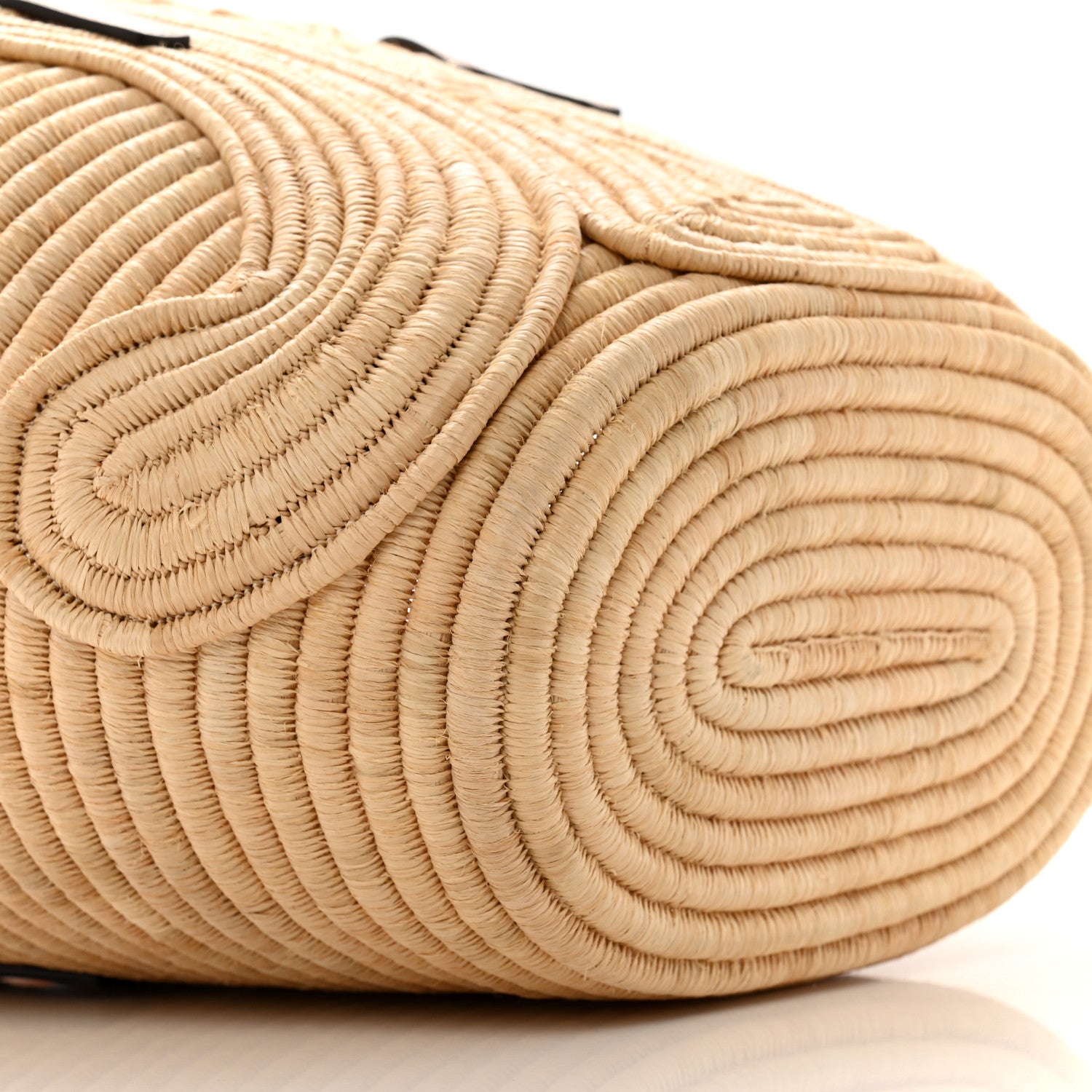 Celine Braided Raffia Calfskin Triomphe Small Panier Tan 9 of 12