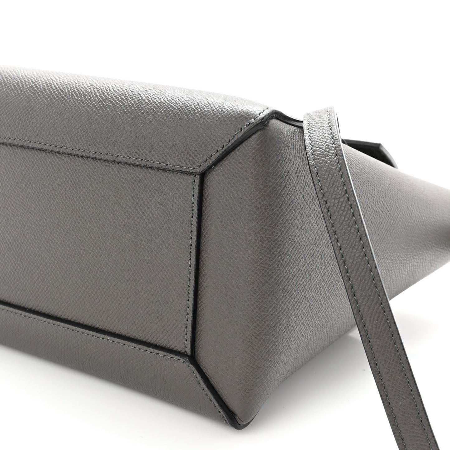 Baby Grained Calfskin Micro Belt Bag Grey