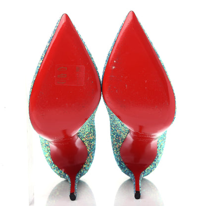 Christian Louboutin Glitter Pigalle Follies 100 Pumps 36.5 Dragonfly Etincelle 6 of 10