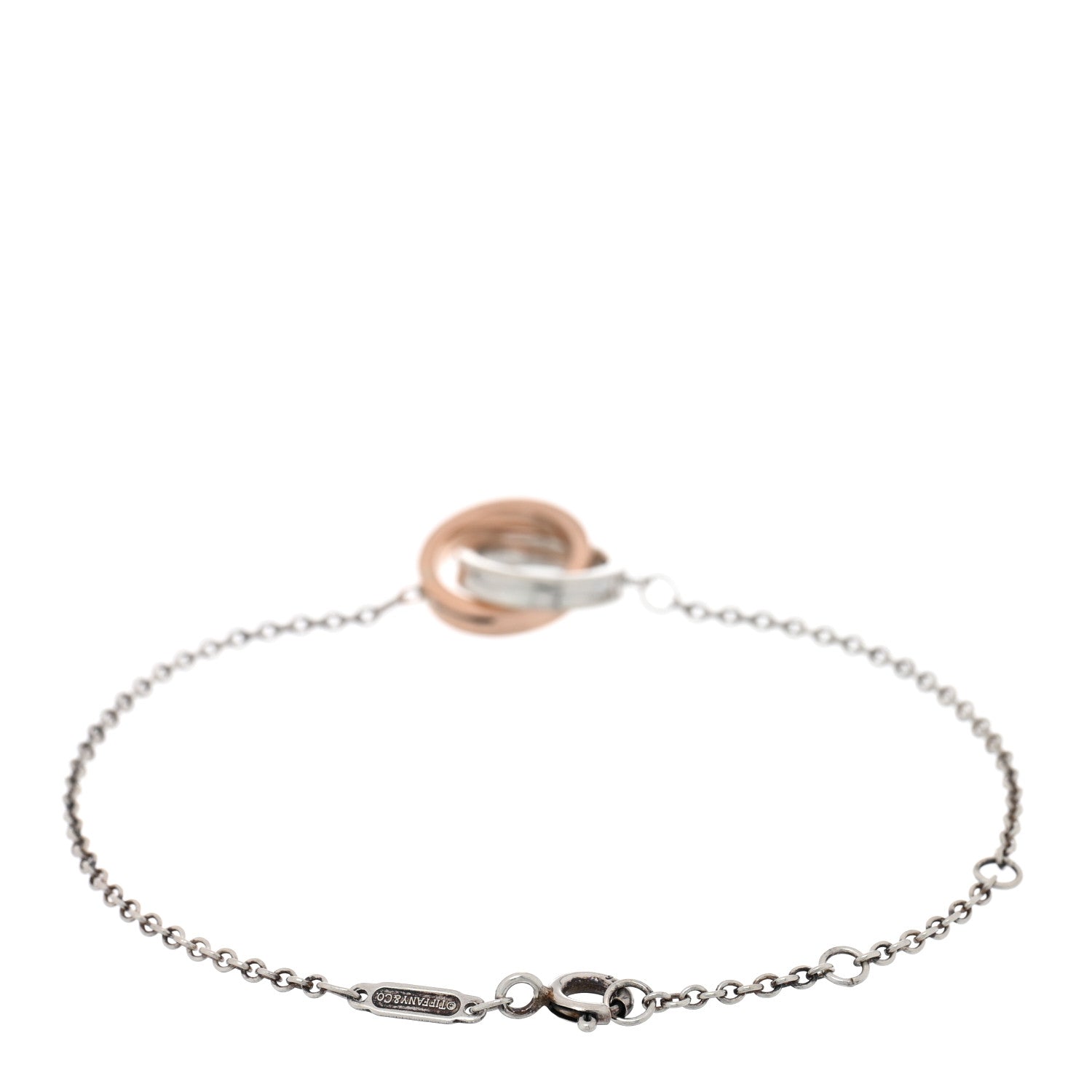 Tiffany Sterling Silver Rubedo 1837 Interlocking Bracelet 2 of 3