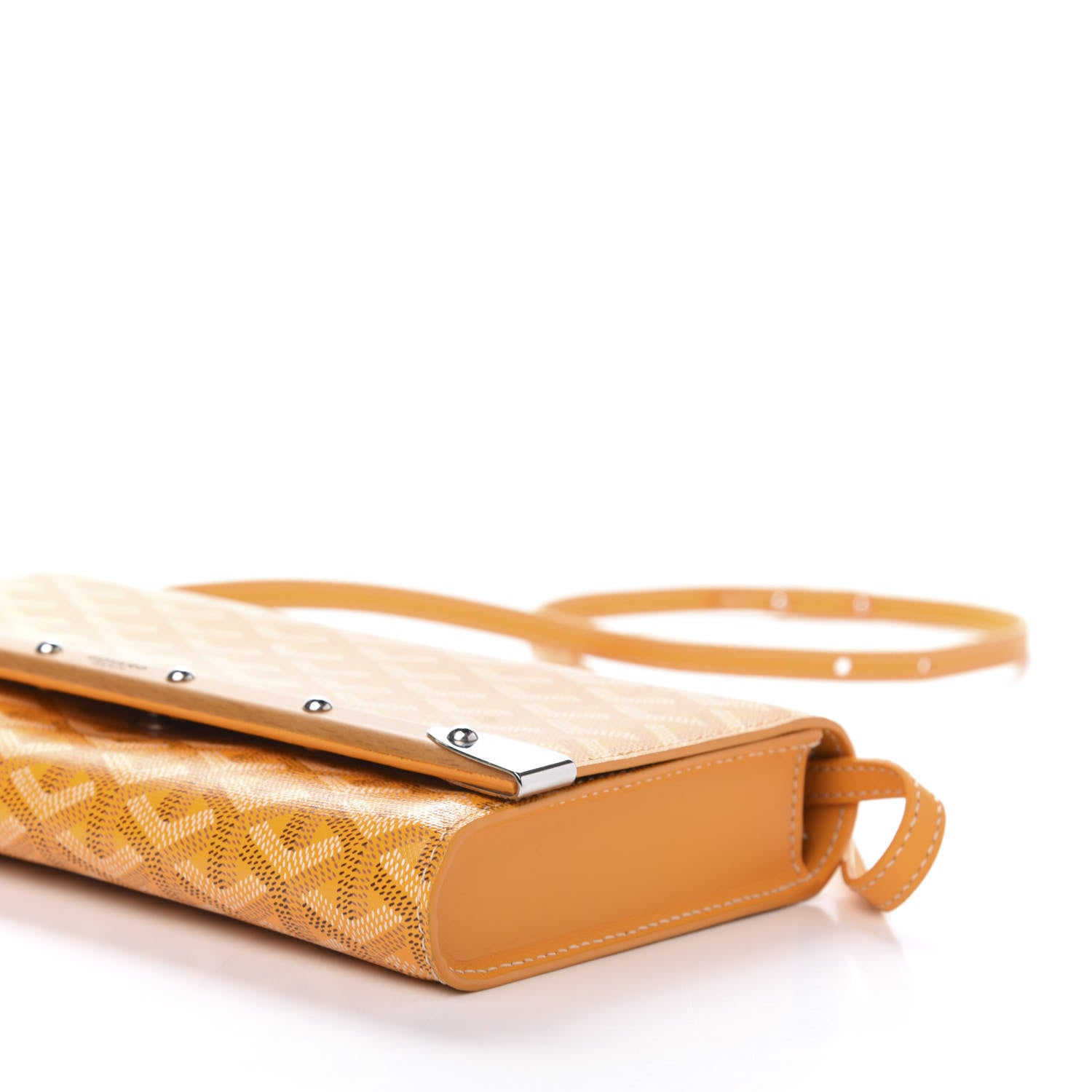 Goyard Goyardine Monte Carlo Bois Clutch With Strap Yellow 7 of 11