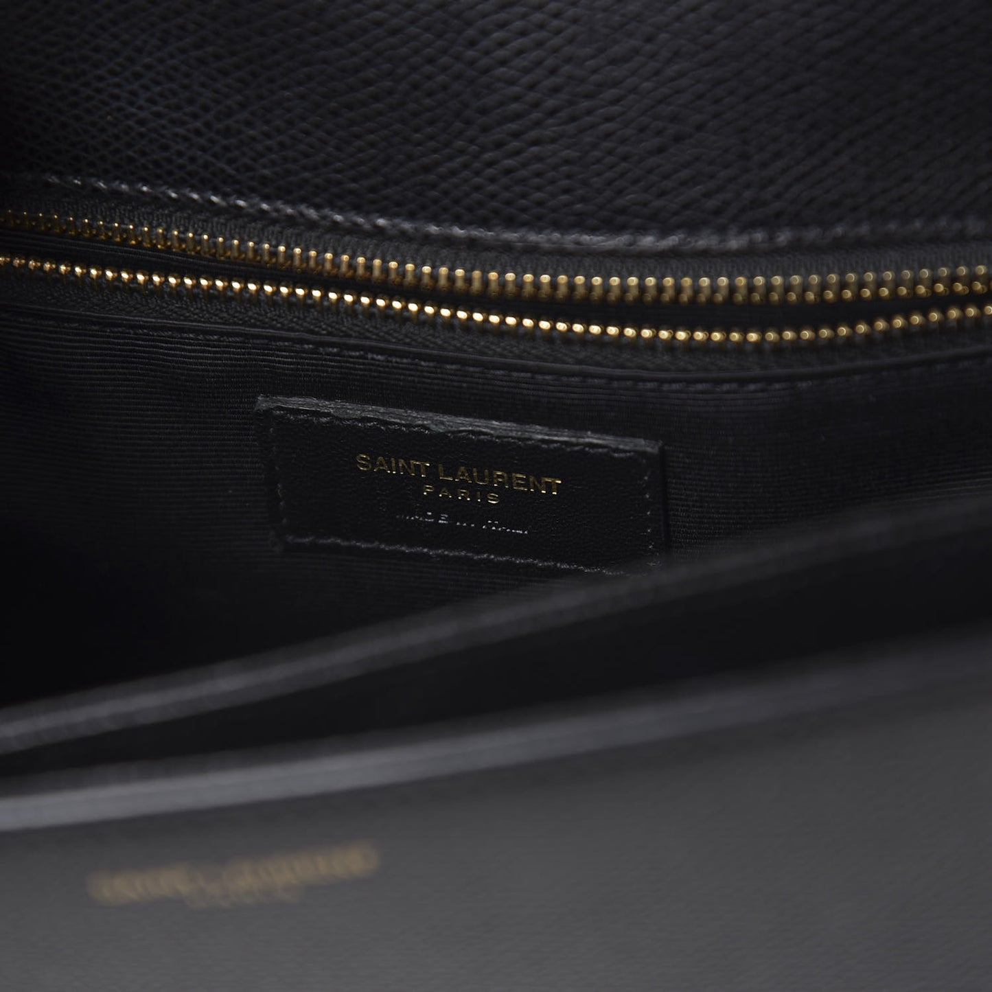Textured Calfskin Medium Classic Monogram Universite Bag Black