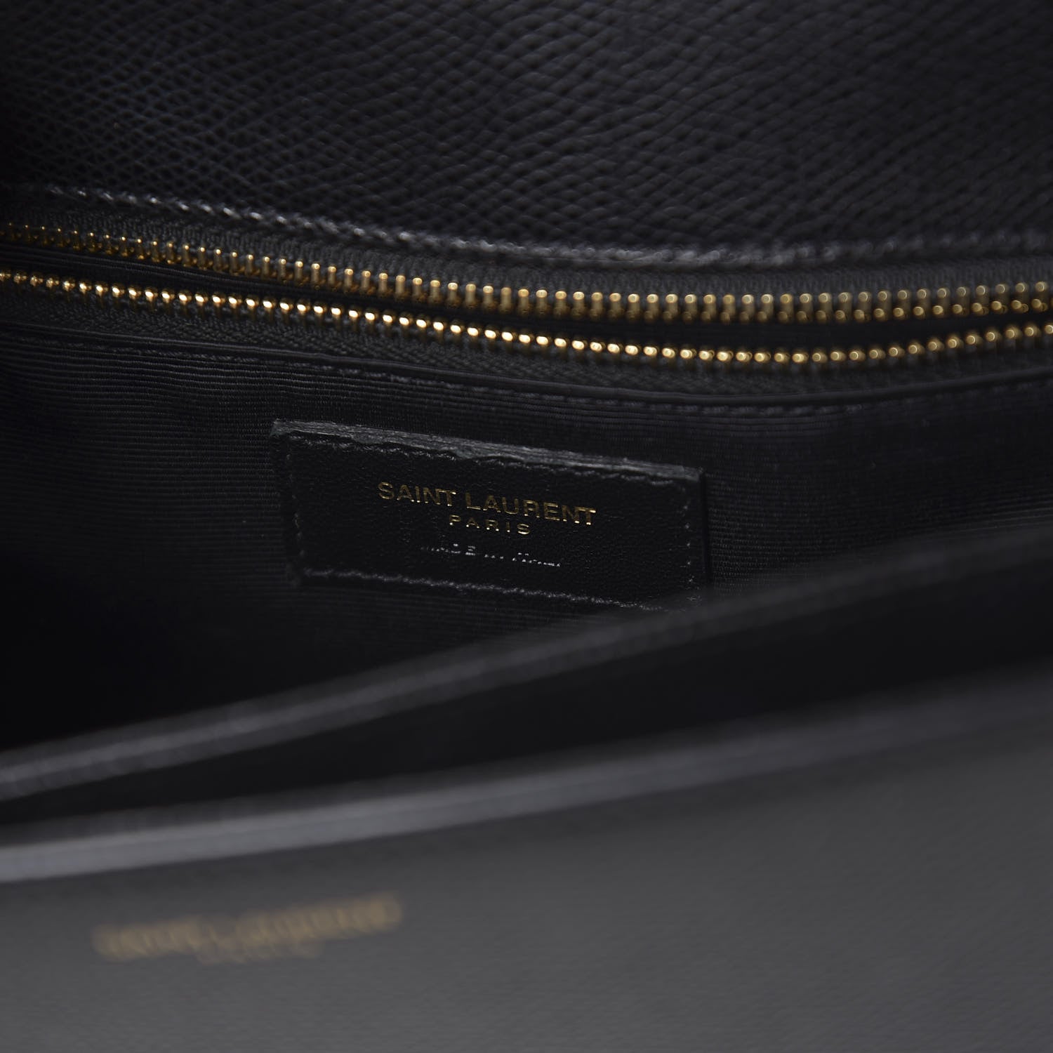 Saint Laurent Textured Calfskin Medium Classic Monogram Universite Bag Black 5 of 8