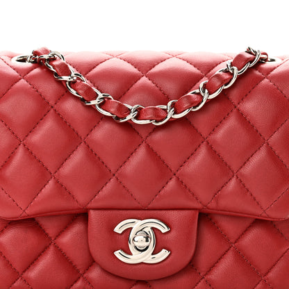 Chanel Lambskin Quilted Mini Square Flap Red 8 of 13
