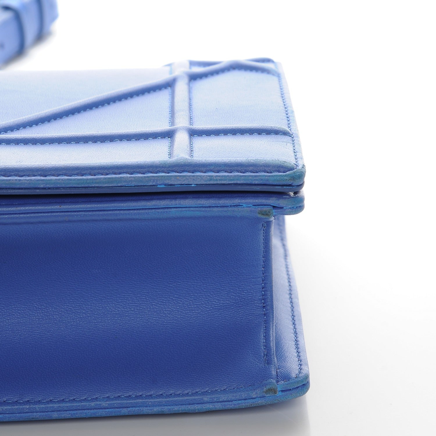 Christian Dior Lambskin Medium Diorama Flap Bag Blue 12 of 12