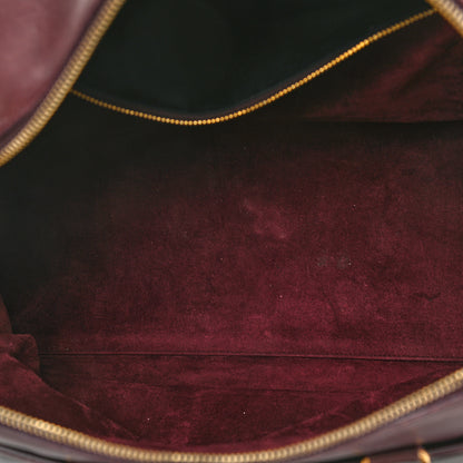 Saint Laurent Calfskin Classic Duffle 12 Wine 5 of 17