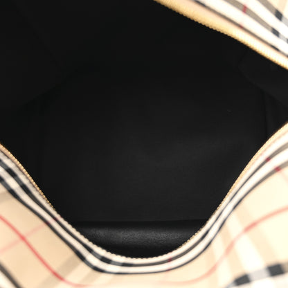 Burberry Smooth Calfskin House Check Medium Cube Bowling Bag Archive Beige 5 of 10