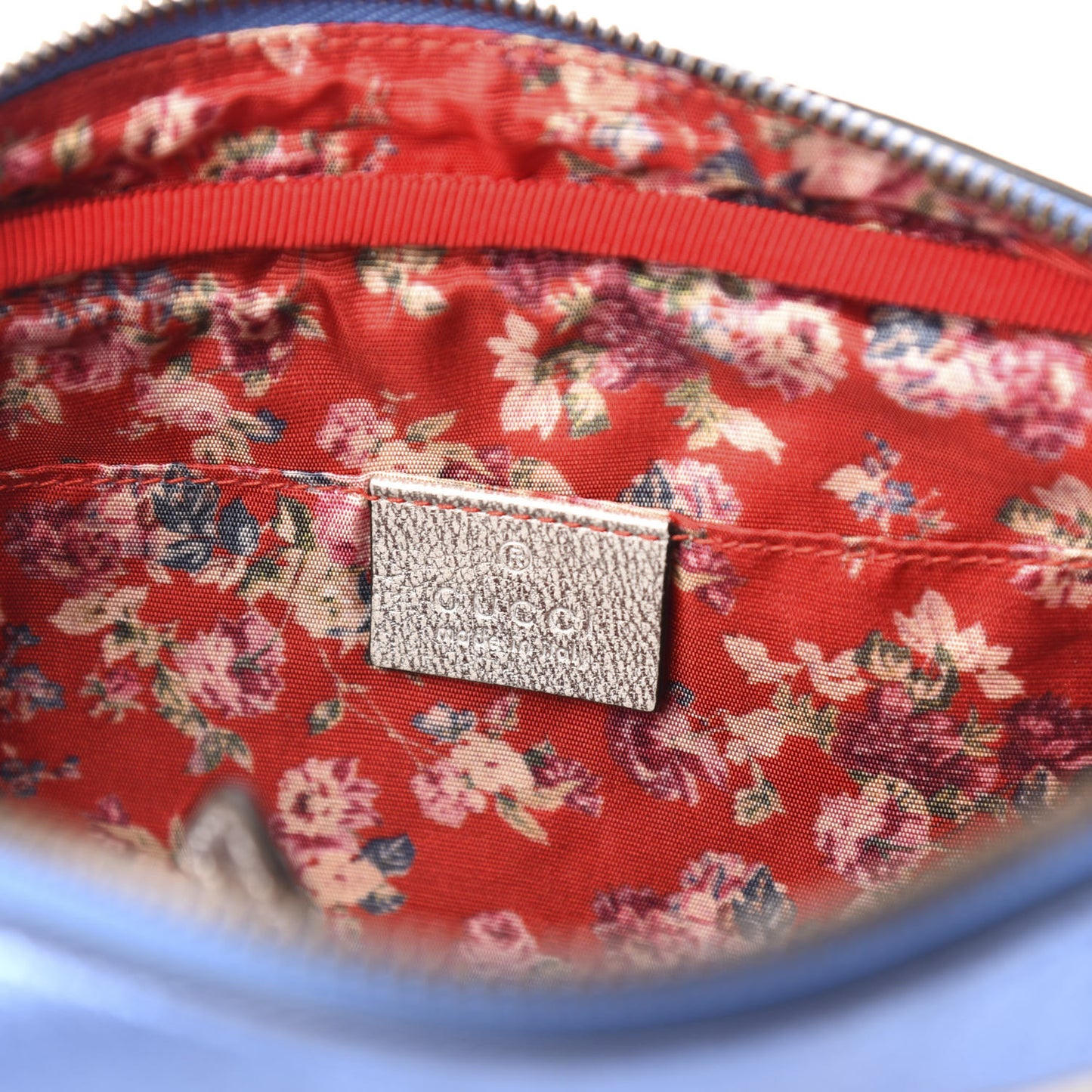 Laminated Nappa Trapuntata Small Zumi Shoulder Bag Rosso Marine Argento