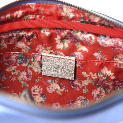 Gucci Laminated Nappa Trapuntata Small Zumi Shoulder Bag Rosso Marine Argento 6 of 11