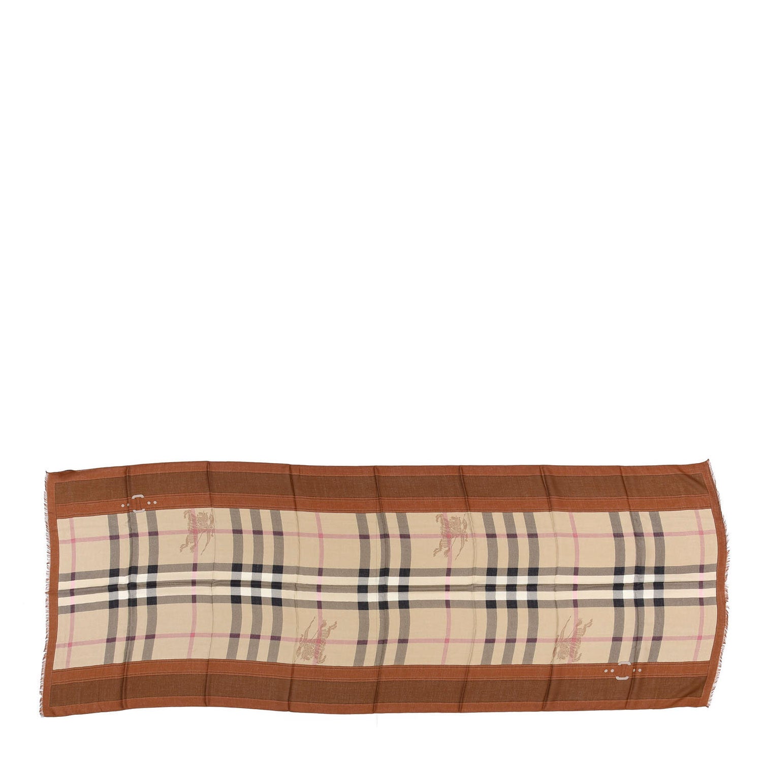 Burberry Modal Cashmere Haymarket Check Scarf Bronze 1 of 3