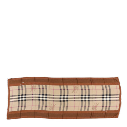 Burberry Modal Cashmere Haymarket Check Scarf Bronze 1 of 3