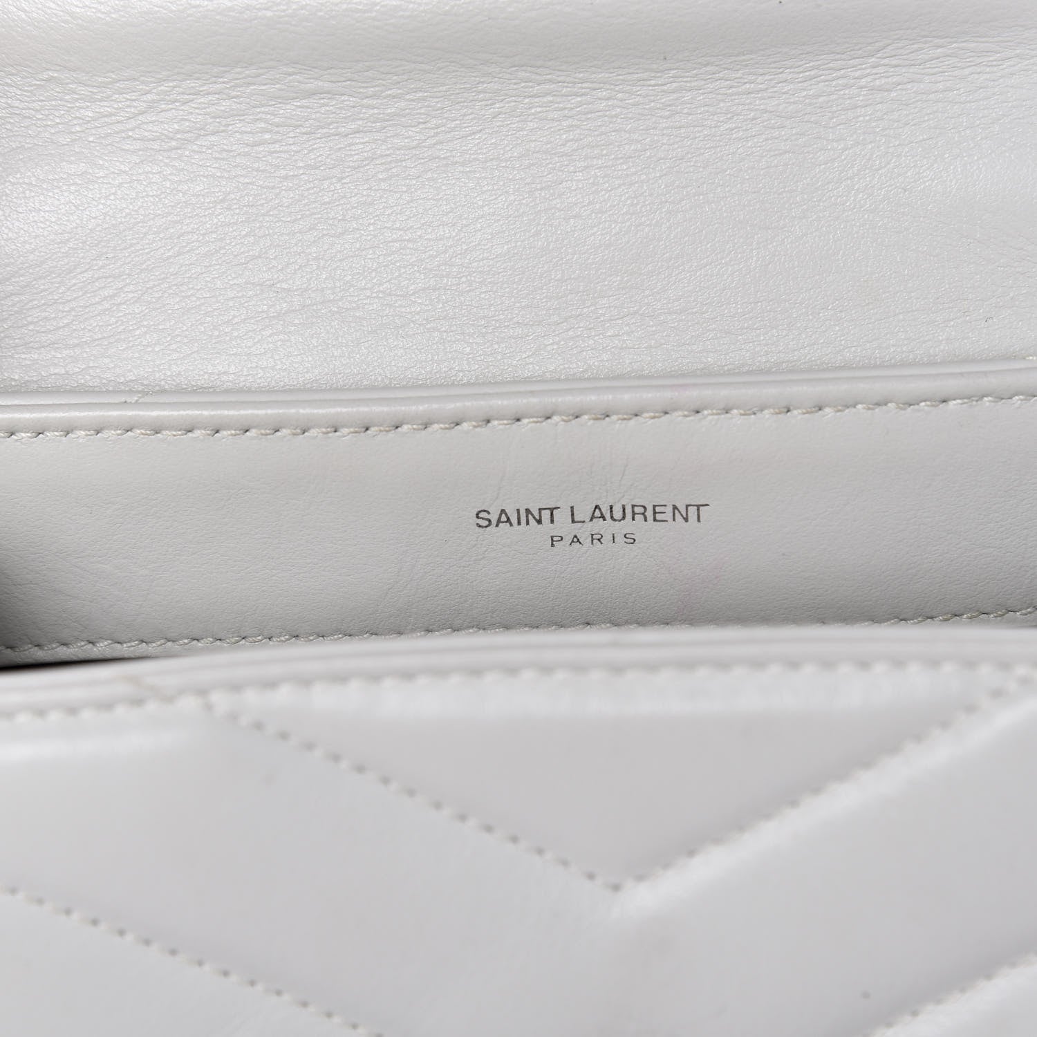 Saint Laurent Calfskin Y Quilted Monogram Toy Loulou Chain Satchel Ivory 6 of 9