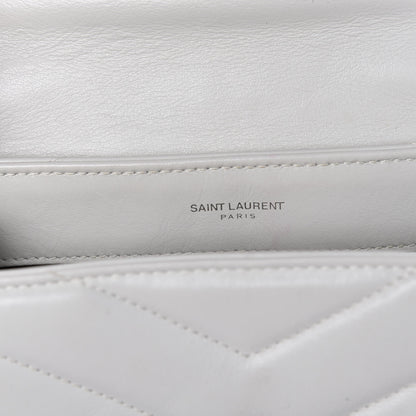 Saint Laurent Calfskin Y Quilted Monogram Toy Loulou Chain Satchel Ivory 6 of 9