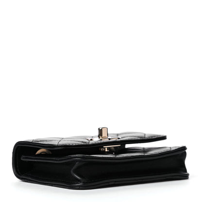 Chanel Lambskin Quilted Trendy CC Card Holder On Chain Black 3 of 12