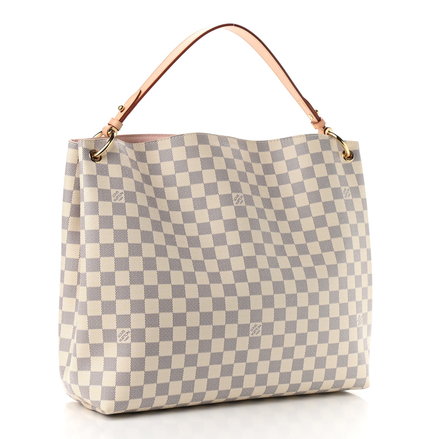 Louis Vuitton Damier Azur Graceful MM Rose Ballerine 3 of 9