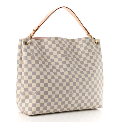 Louis Vuitton Damier Azur Graceful MM Rose Ballerine 3 of 9