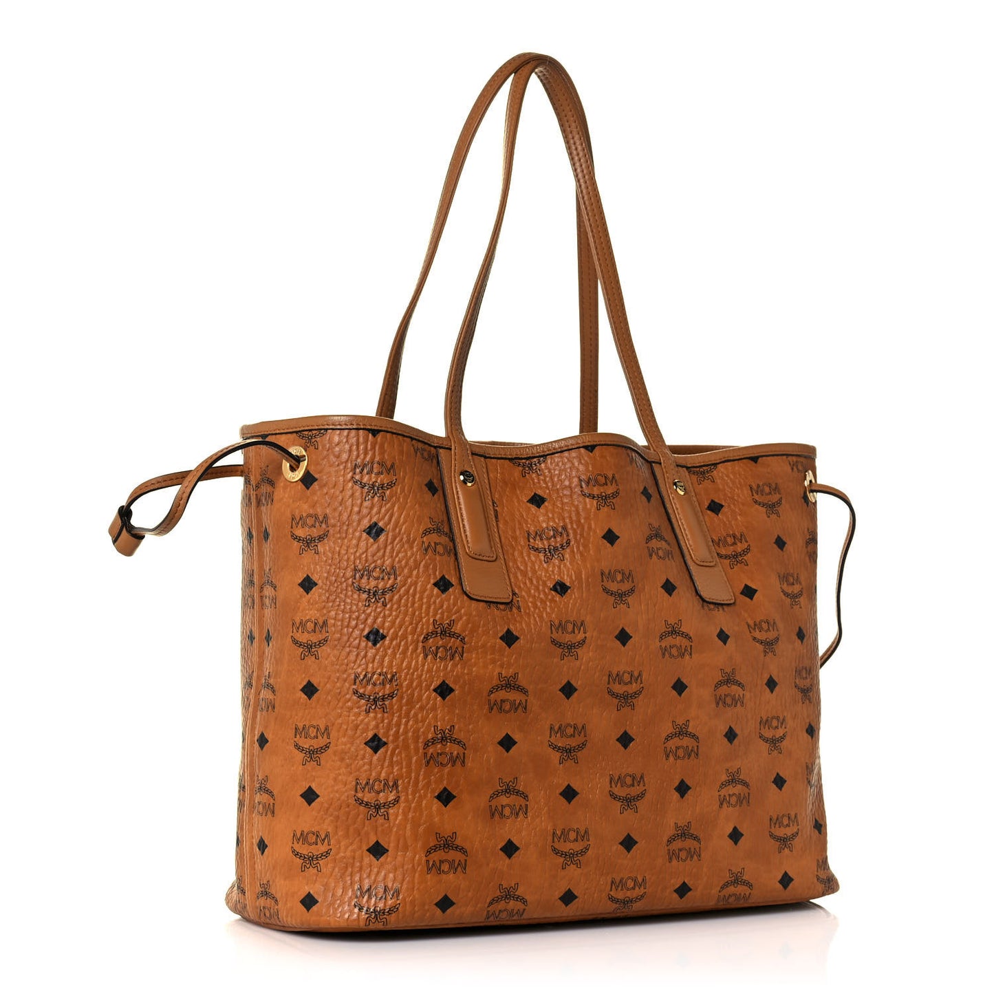 Visetos Medium Liz Reversible Shopper Tote Cognac