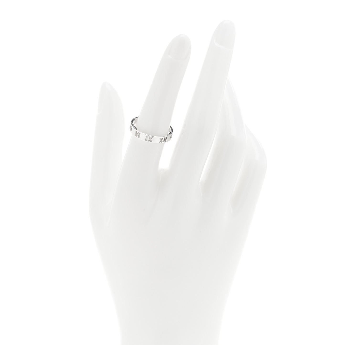 Sterling Silver Narrow Atlas Pierced Ring 53 6.25