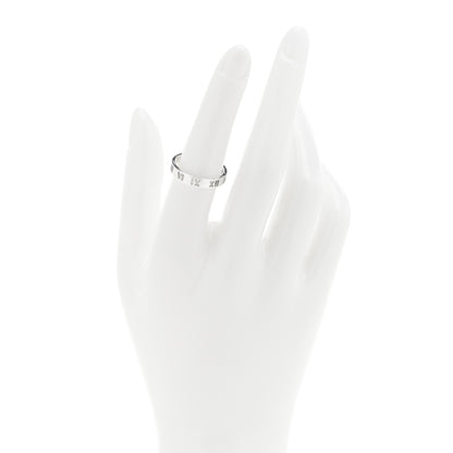 Tiffany Sterling Silver Narrow Atlas Pierced Ring 53 6.25 2 of 4