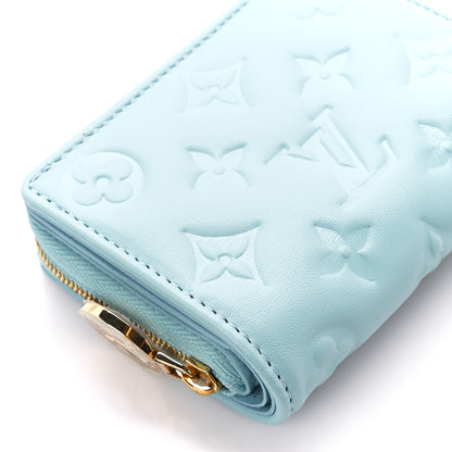 Louis Vuitton Lambskin Embossed Monogram Lou Coussin Wallet Azur 10 of 11