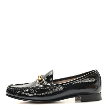 Gucci Patent Womens 1953 Horsebit Loafers 39.5 Black 1 of 8