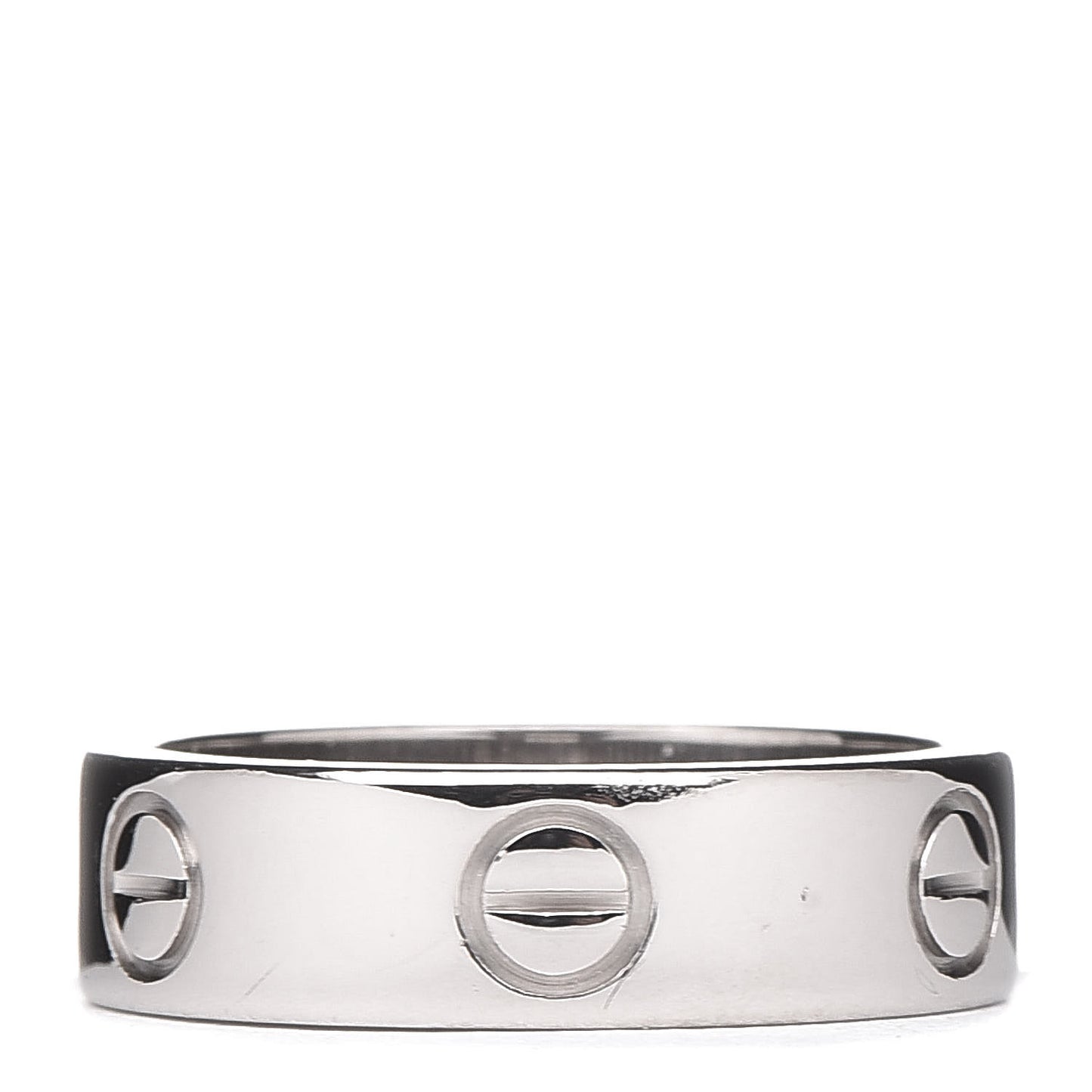 18K White Gold 5.5mm LOVE Ring 54 6.75