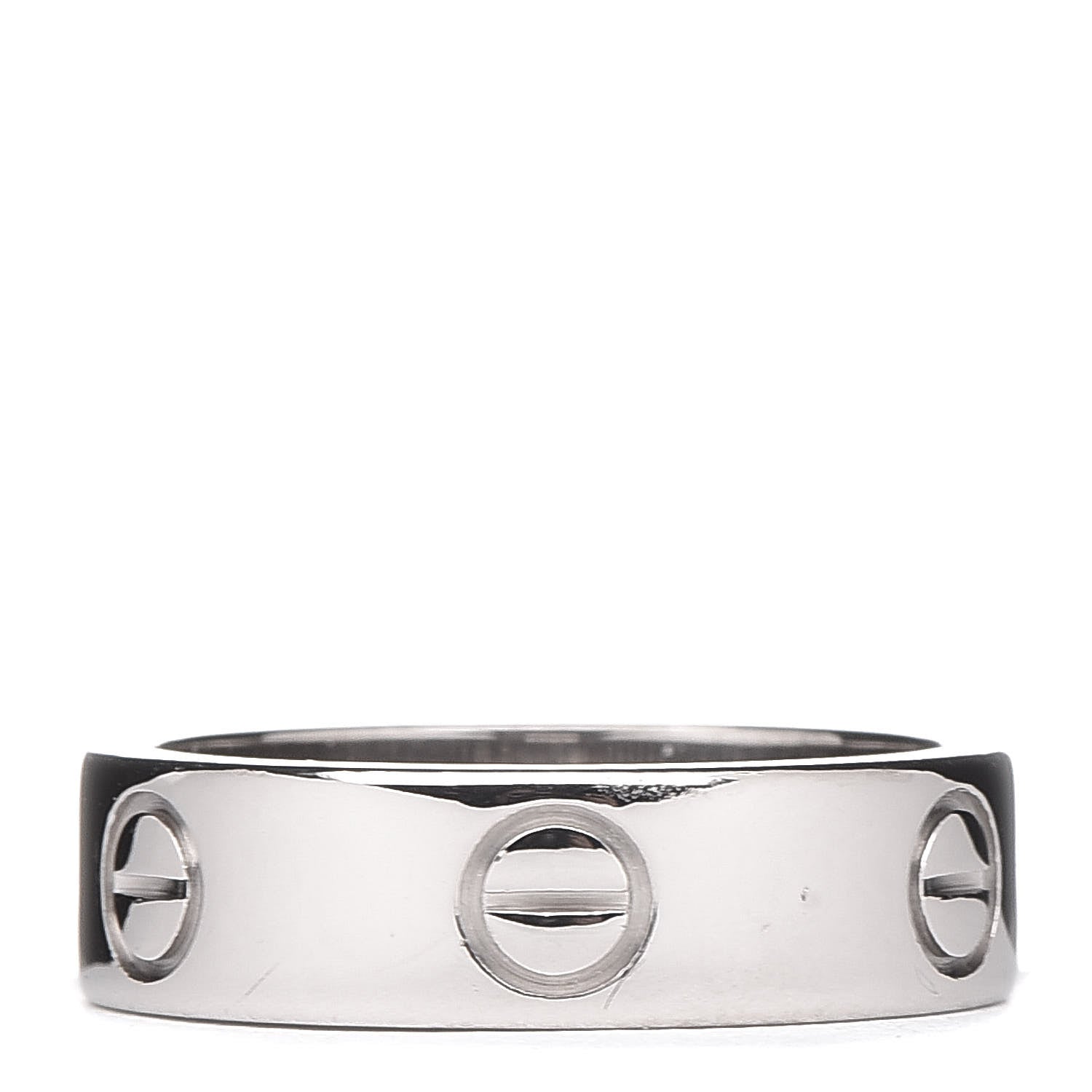 Cartier 18K White Gold 5.5mm LOVE Ring 54 6.75 1 of 8