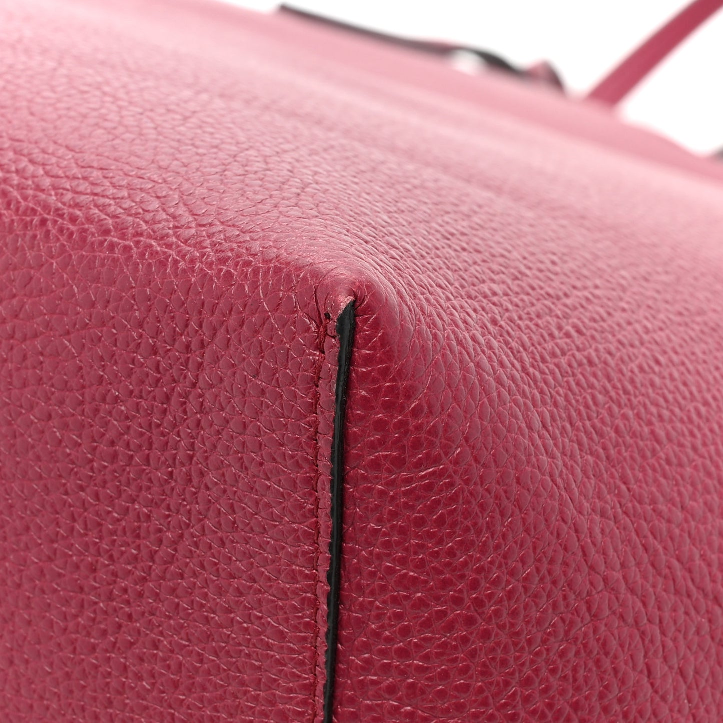 Grained Calfskin Skull Open Shopper Tote Burgundy