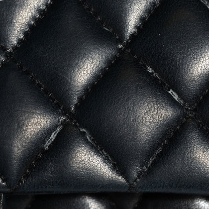 Chanel Lambskin Quilted Medium Double Flap Black 16 of 26