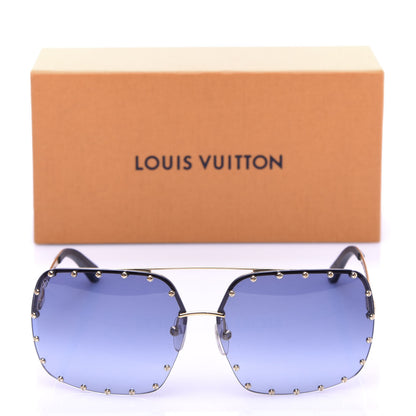 Louis Vuitton The Party Square Sunglasses Z2354E Blue 7 of 7