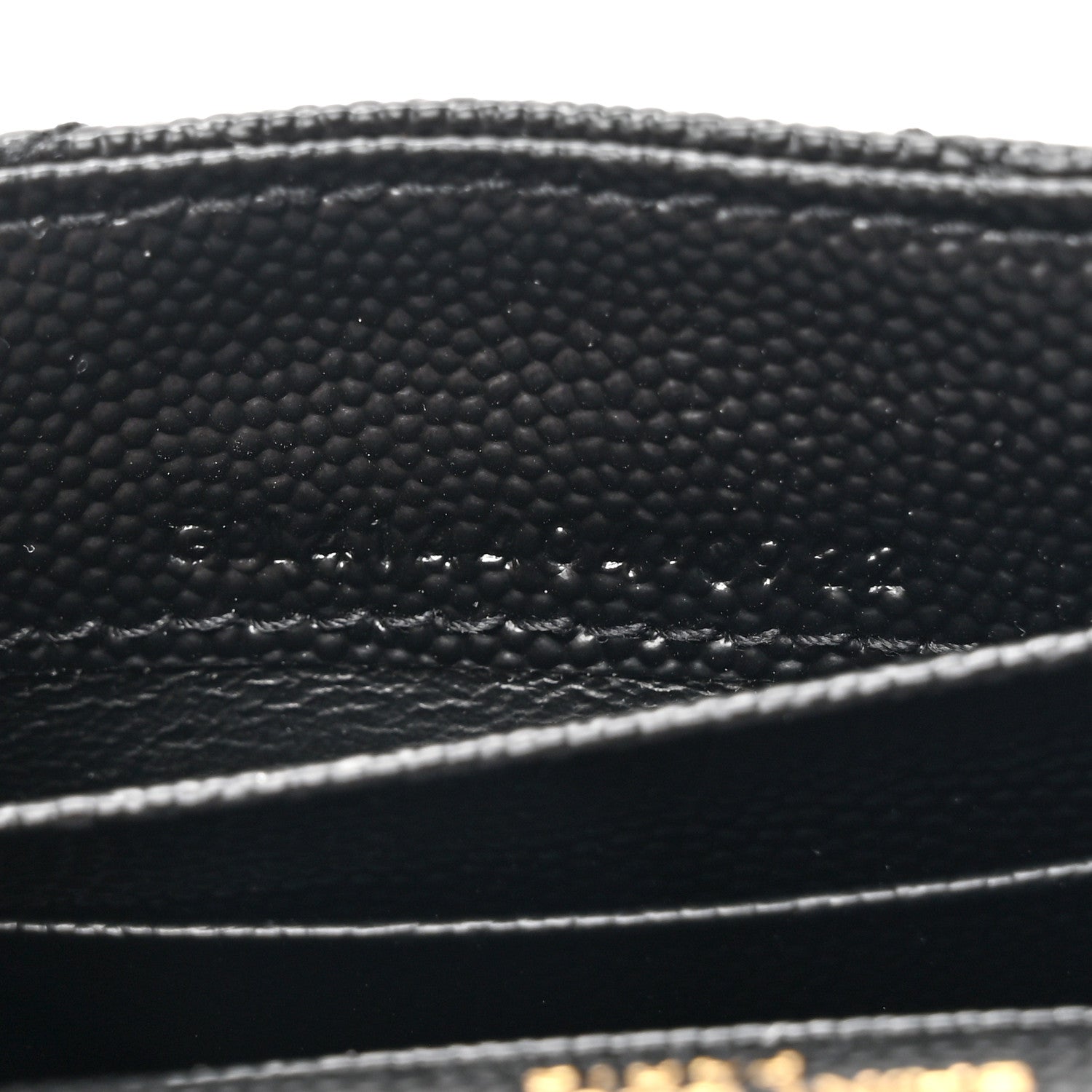Saint Laurent Grain De Poudre Matelasse Chevron Small Monogram Envelope Wallet Black 7 of 8