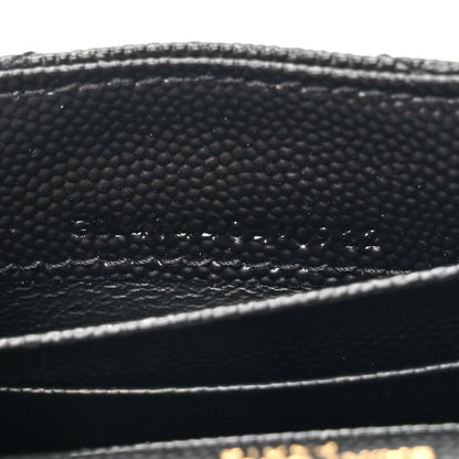 Saint Laurent Grain De Poudre Matelasse Chevron Small Monogram Envelope Wallet Black 7 of 8
