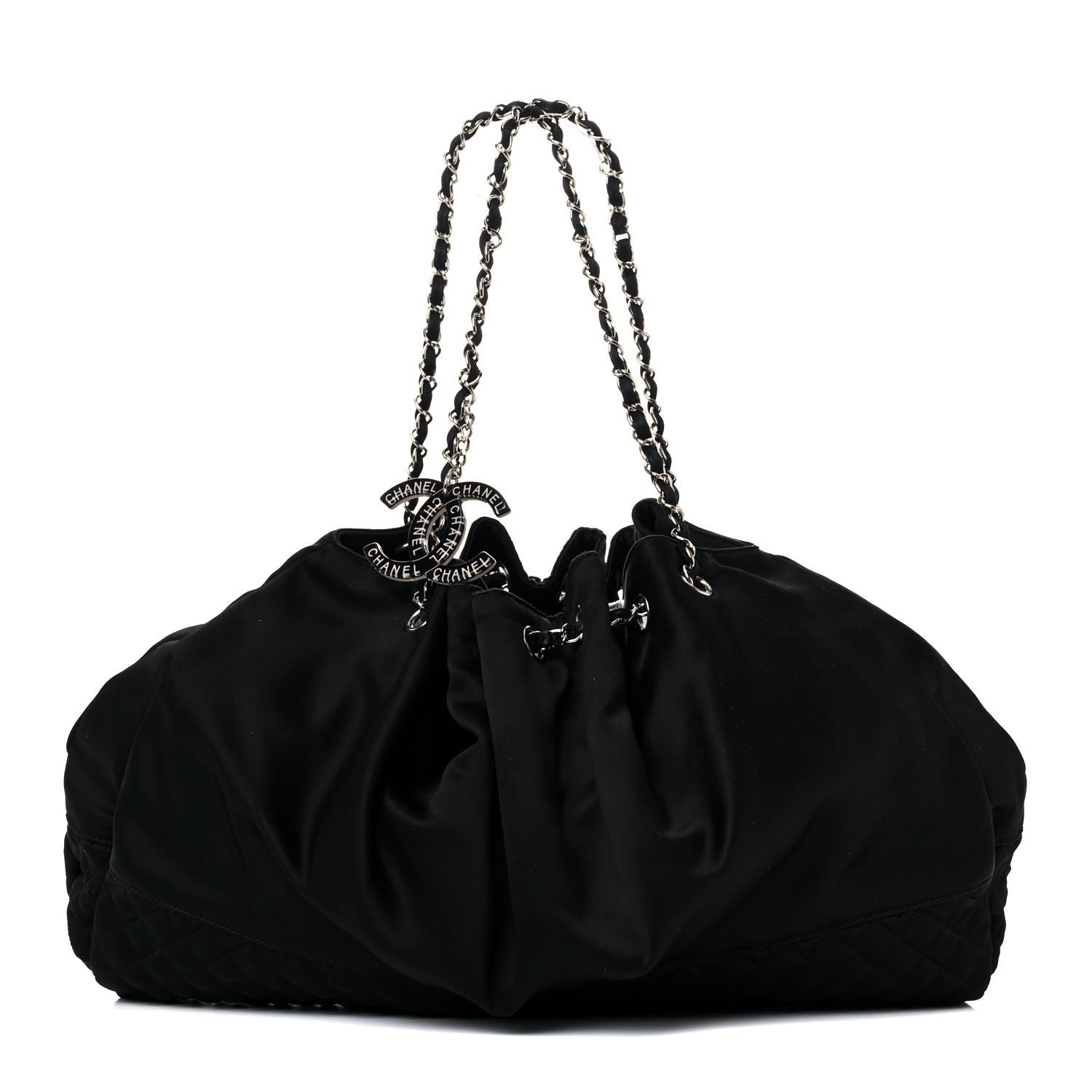 Chanel Satin Melrose Hobo Black 1 of 10