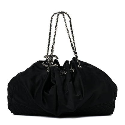 Chanel Satin Melrose Hobo Black 1 of 10