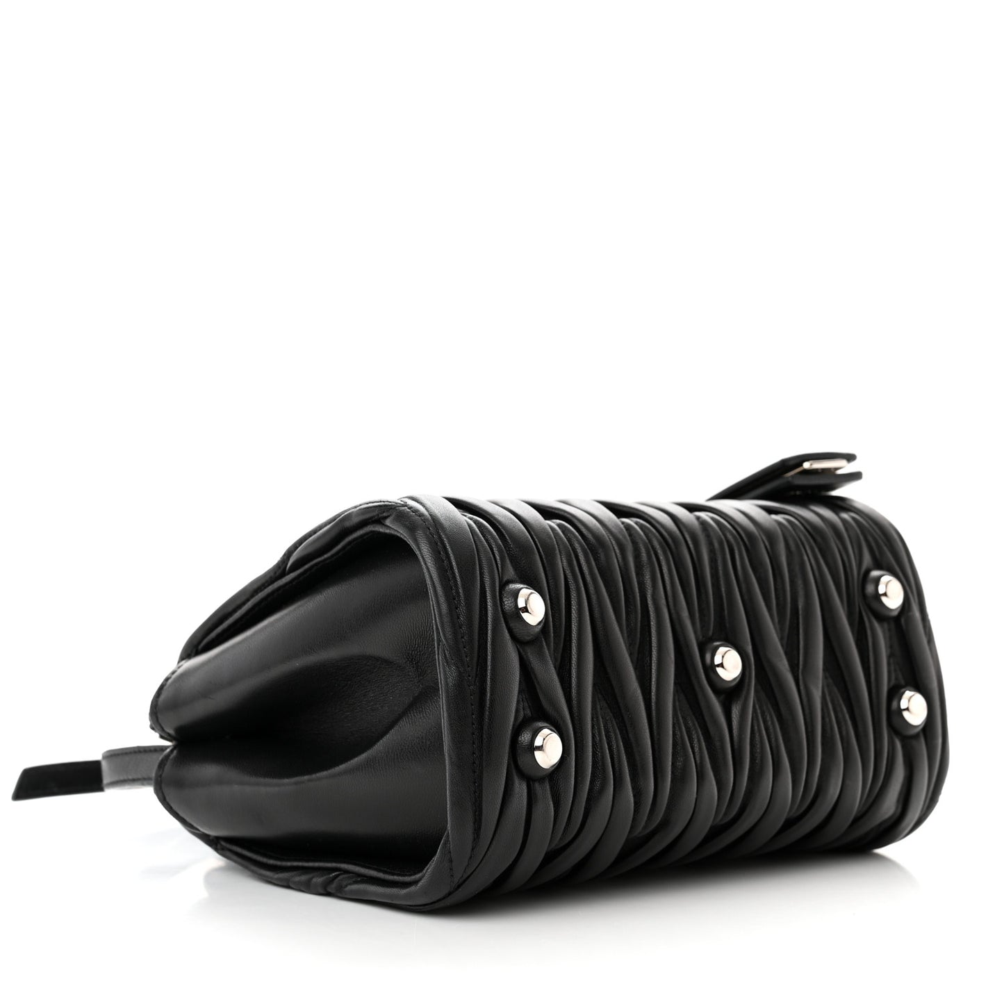 Nappa Matelasse Top Handle Bag Black