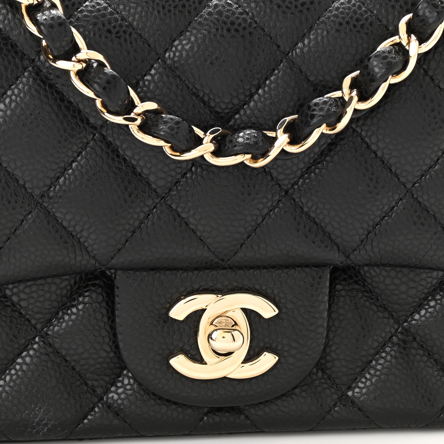 Chanel Caviar Quilted Mini Square Flap Black 8 of 10