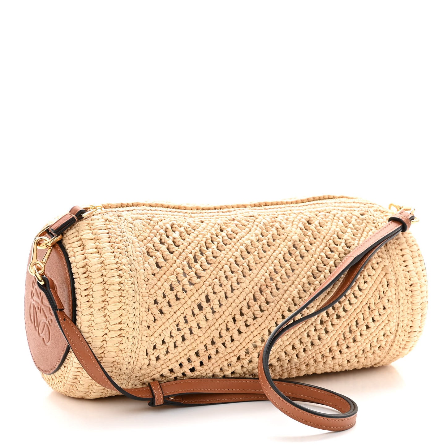 Raffia Paula's Ibiza Bracelet Pouch Natural Brown