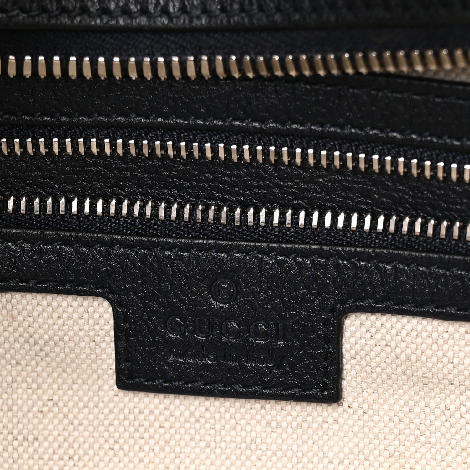 Gucci GG Supreme Monogram Textured Calfskin Web Large Attache Shoulder Bag Beige Blue 6 of 10