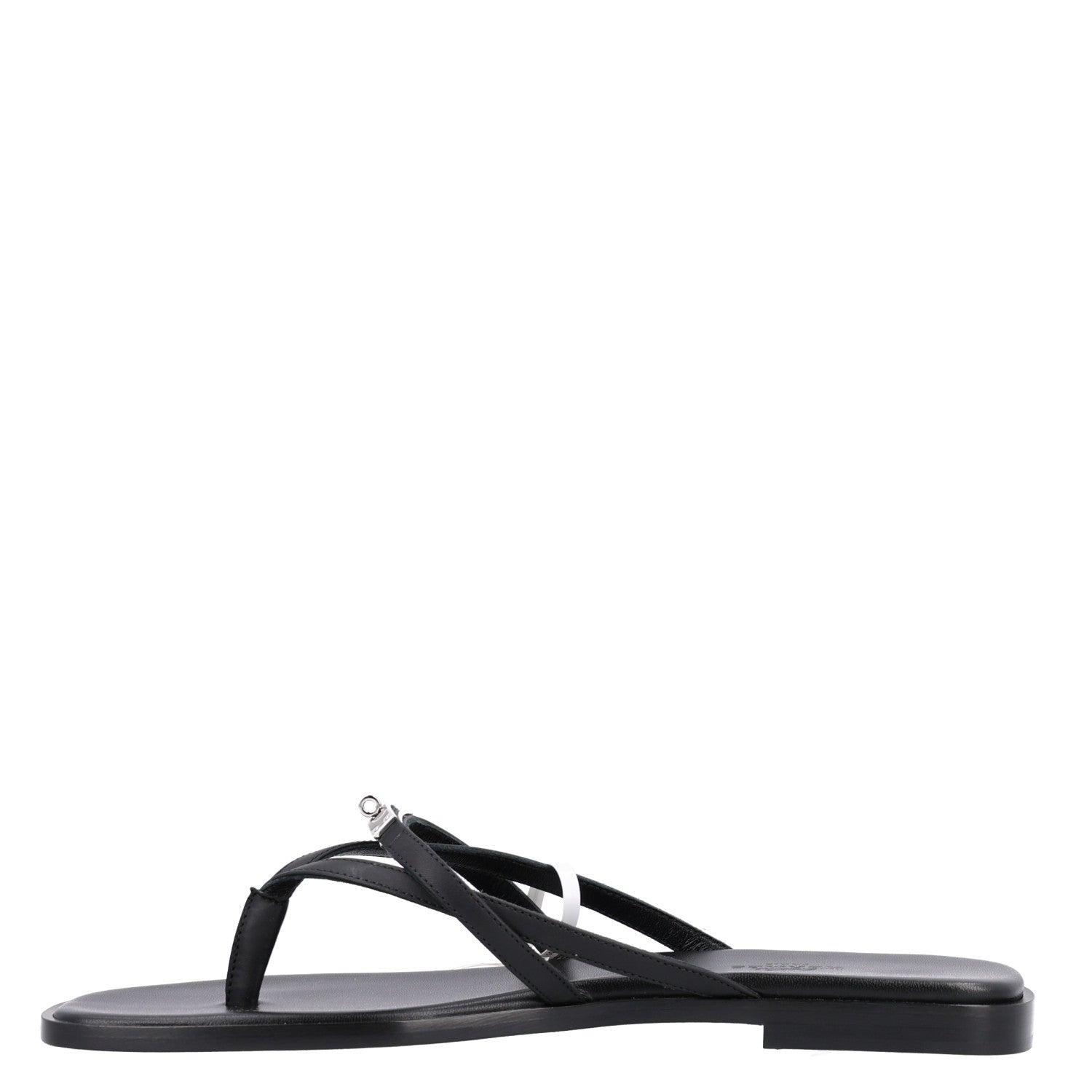 Hermes Calfskin Miss Sandals 39 Black 1 of 8